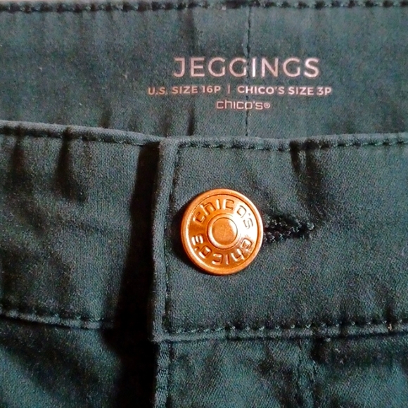 Chico's Denim Pull-On Ankle Jeggings ** SZ 16P - Picture 3 of 6